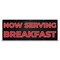 Signmission Now Serving Breakfast Banner Concession Stand Food Truck Single Sided B-120-30119 - alternate 1